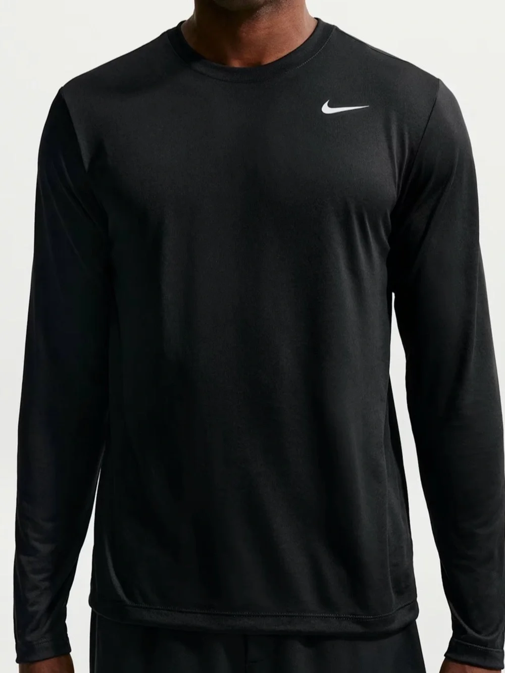 Nike Black Men's Long-Sleeve Crew Training Tee